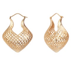 Yemyungji Diamond 18 Karat Yellow Gold Drop Earrings