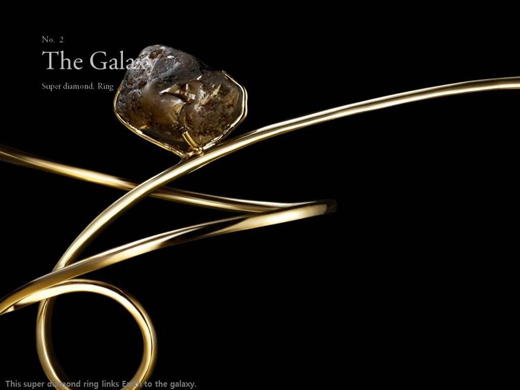 Yemyungji Mineral Collection 31.4 Carat Rough Diamond 18K Gold The Galaxy Ring For Sale 7