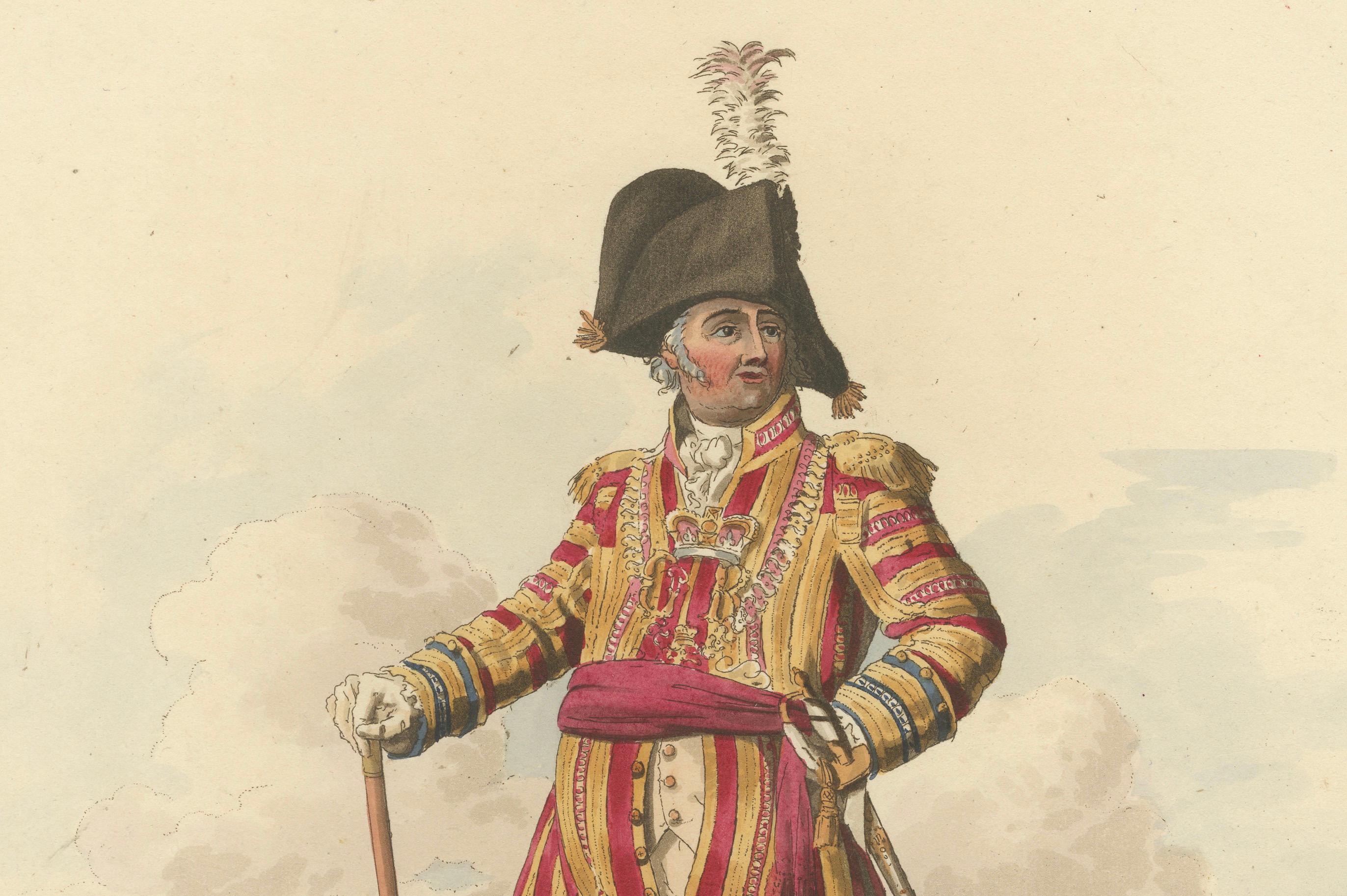 English Yeoman of the Guard in Ceremonial Uniform – William Miller, London, ca.1805 For Sale