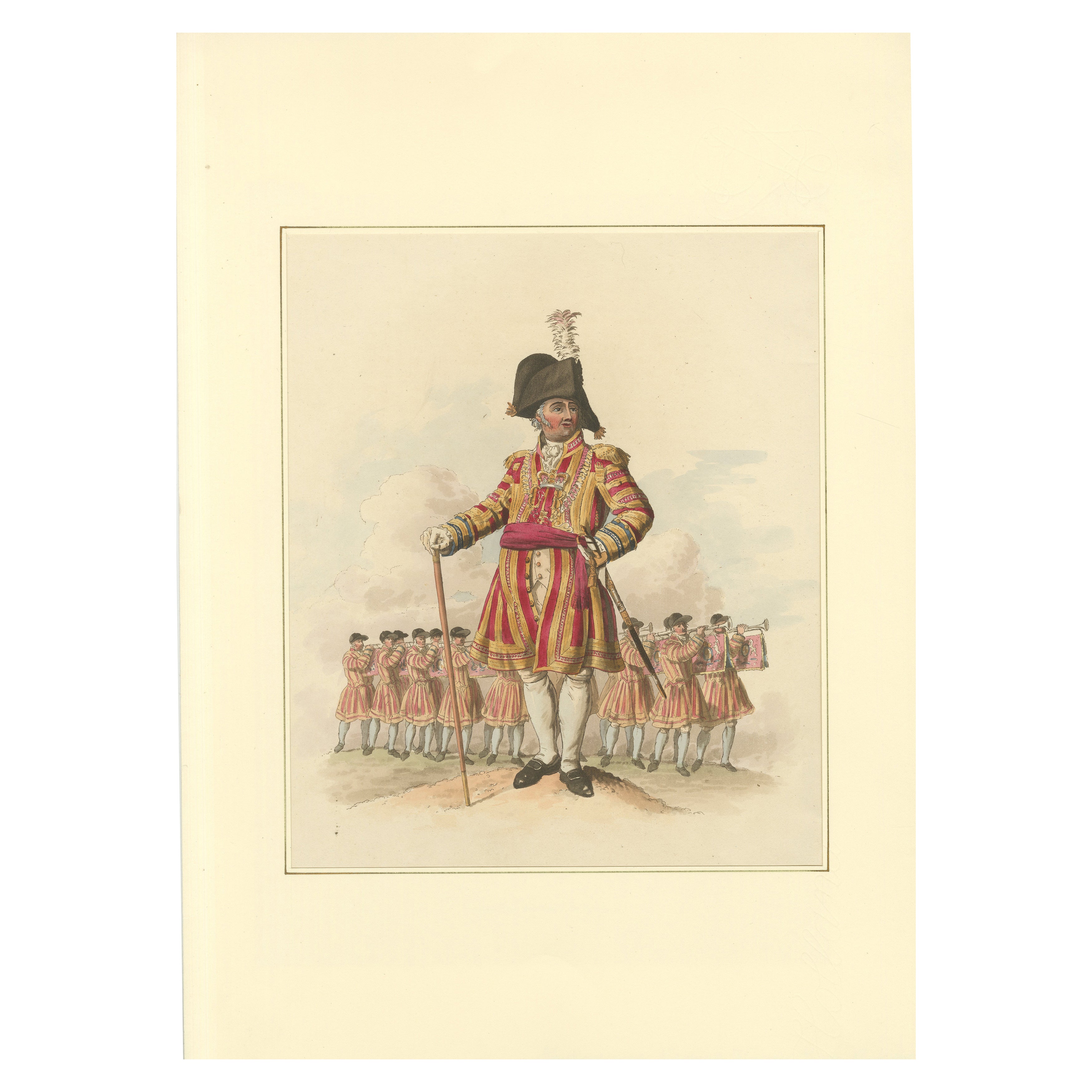 Yeoman of the Guard in zeremonieller Uniform - William Miller, London, ca.1805 im Angebot