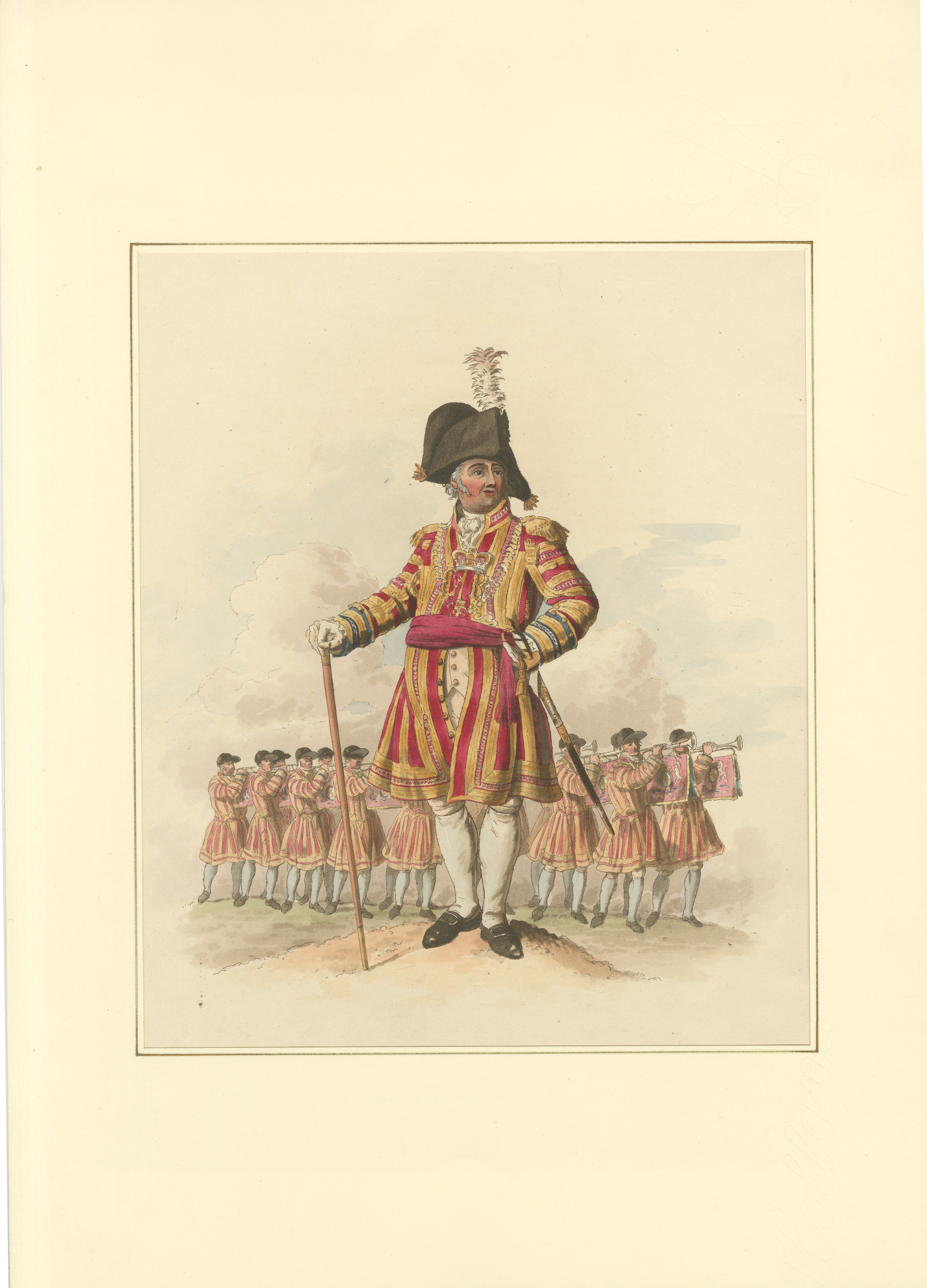 Yeoman of the Guard in Ceremonial Uniform – William Miller, London, ca.1805 For Sale