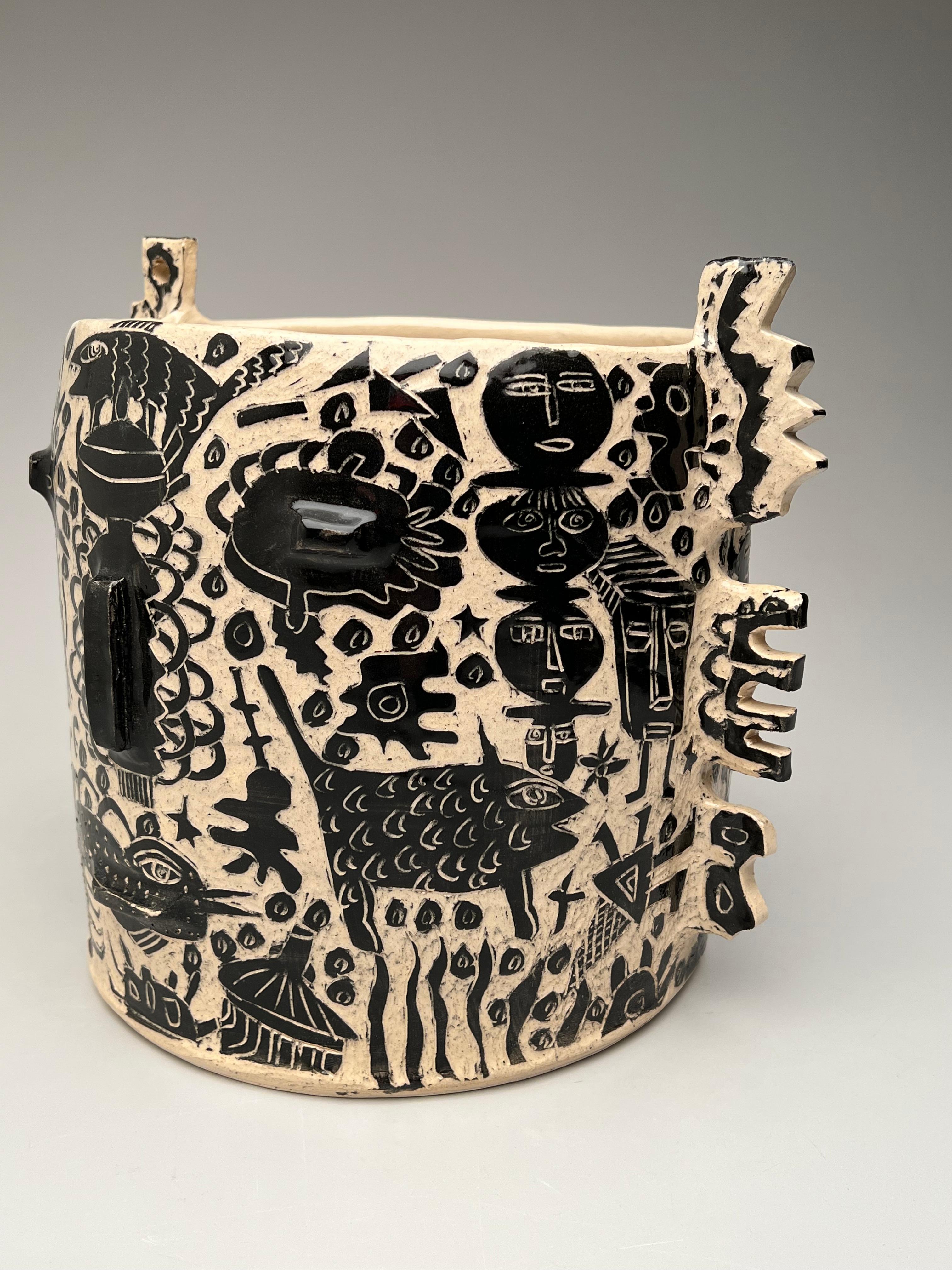 Be Yourself, sculpture décorative abstraite en argile monochromatique en vente 1