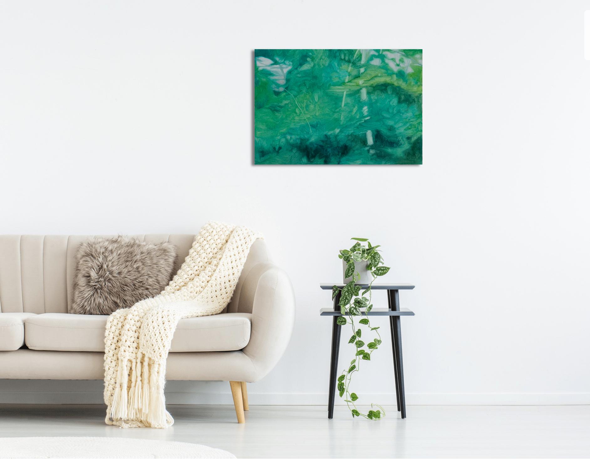 Oil on Canvas
20 1/2 × 28 3/10 in  52 × 72 cm
This is a unique work
This work includes a Certificate of Authenticity

Yeonsoo Kim focuses on the color green, drawing from its neutral tone and energy. Kim’s landscapes are the portrait of her
