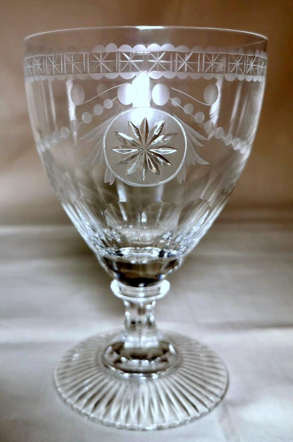 Neoclassical Yeoward William “Collection Crystal” English Goblet For Sale
