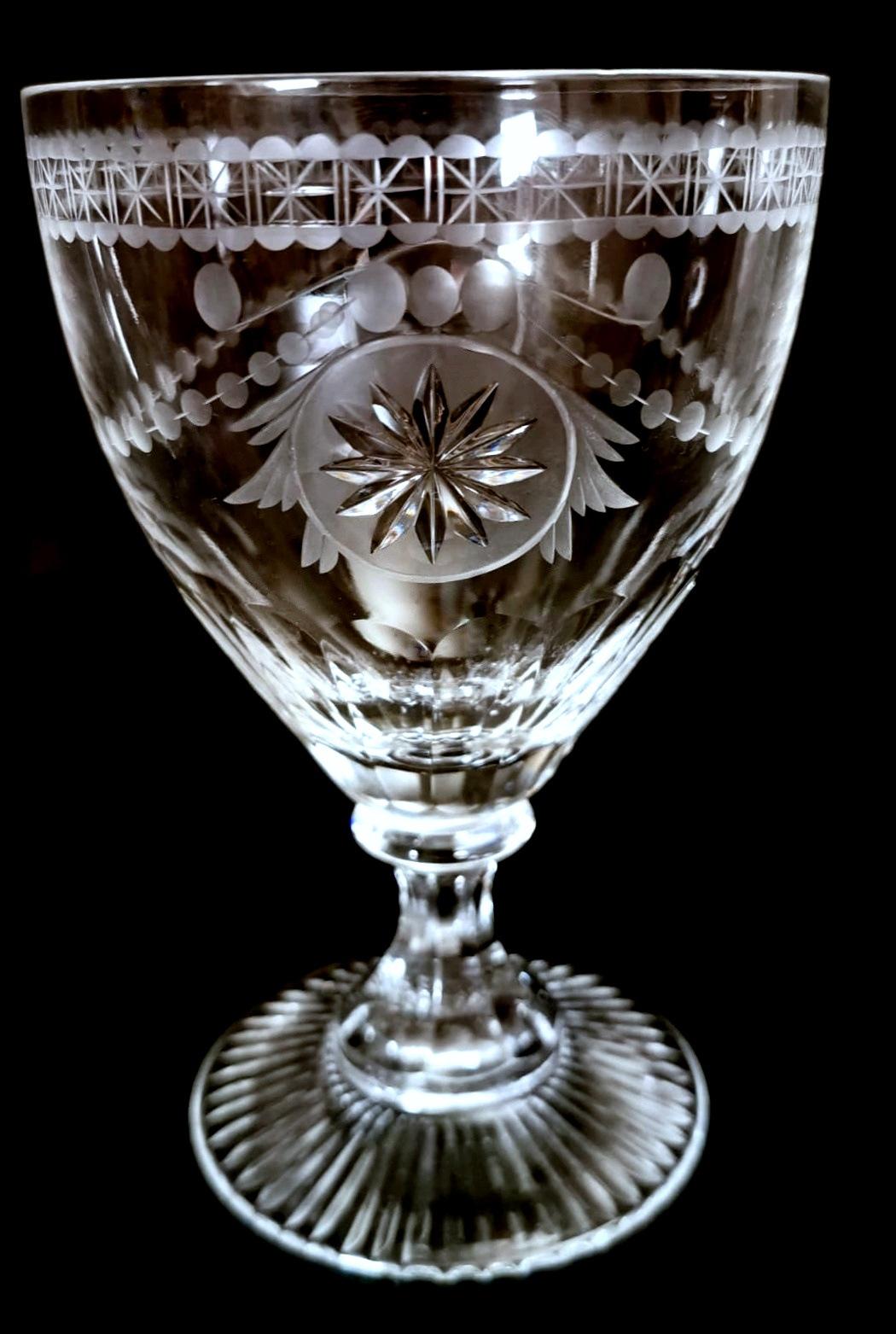 Paire de gobelets anglais en cristal Yeoward William 