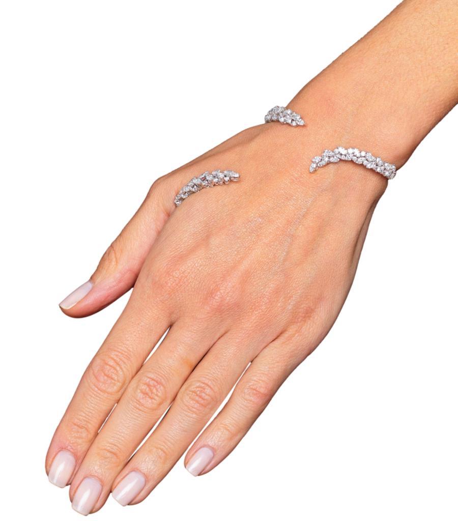 Yeprem Fine Jewellery Diamond 'Y' Hand Bracelet in 18k White Gold

Current season and available to purchase in Harrods for £22,000!

Exquisite and worn by many celebrities!

Set with pear and marquise diamonds to the Y styled white gold hinged