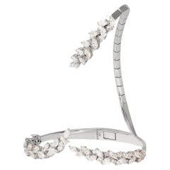Yeprem Fine Jewellery Bracelet à main Y en or blanc 18 carats et diamants