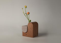 Brown Grey Armenian Tuff & Basalt Yerevan Sculptural Vase by Sanna Völker