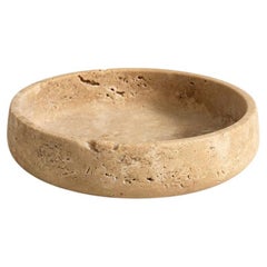 YESEVI Bowl, Natural Stone Travertine Decorative Bowl in 10''