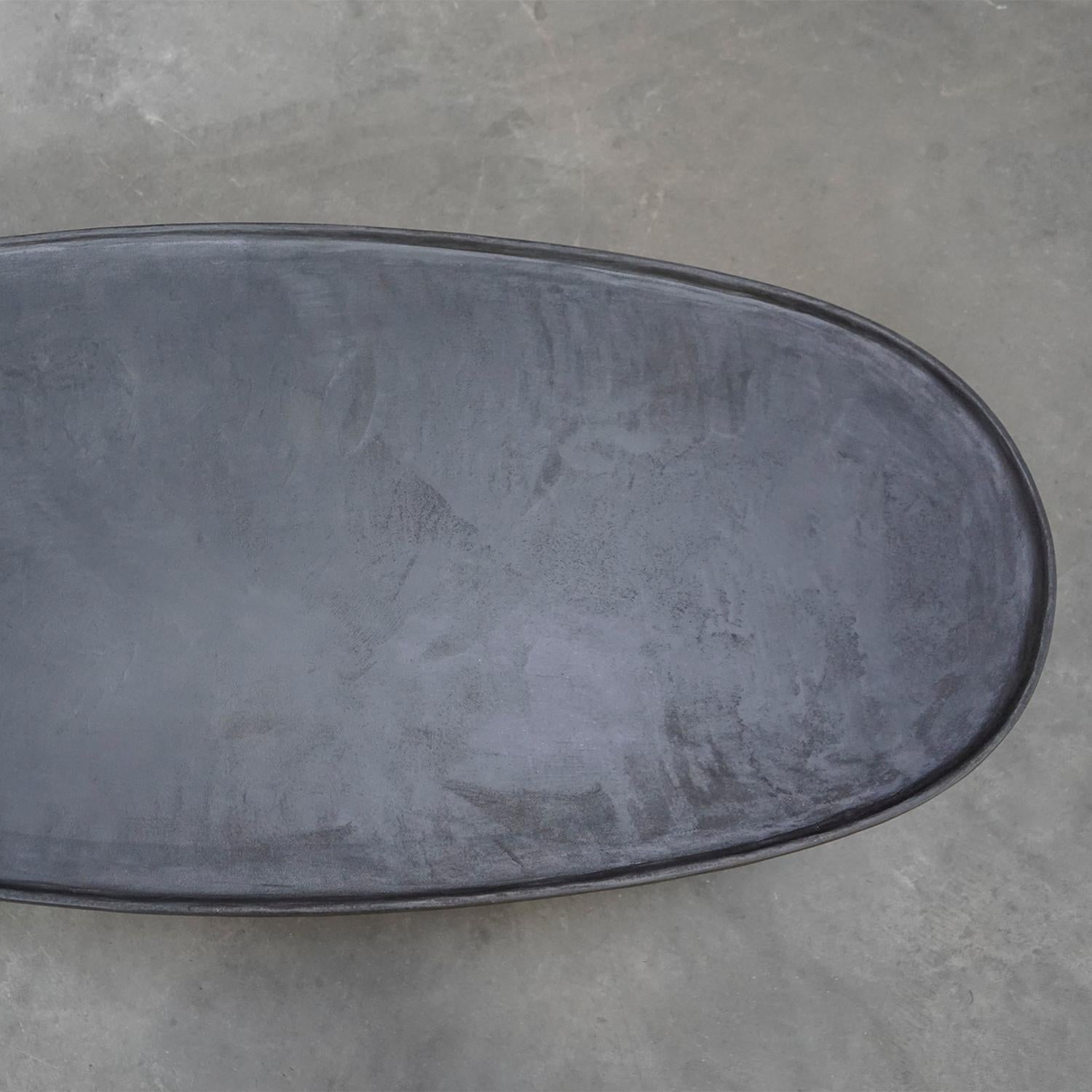 Contemporary Yeshi Oval Coffee Table For Sale