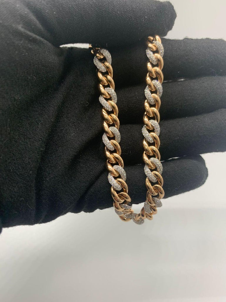 Yessayan Cuban Link Diamond Two-Tone 2 to 1 Chain Necklace For Sale at ...