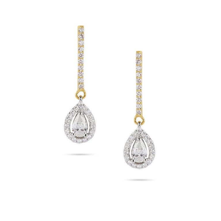 YESSAYAN Linear Diamond Drop Earrings For Sale at 1stDibs