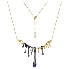 Yesterday's Tomorrow - Complicated dropping necklace black-gold