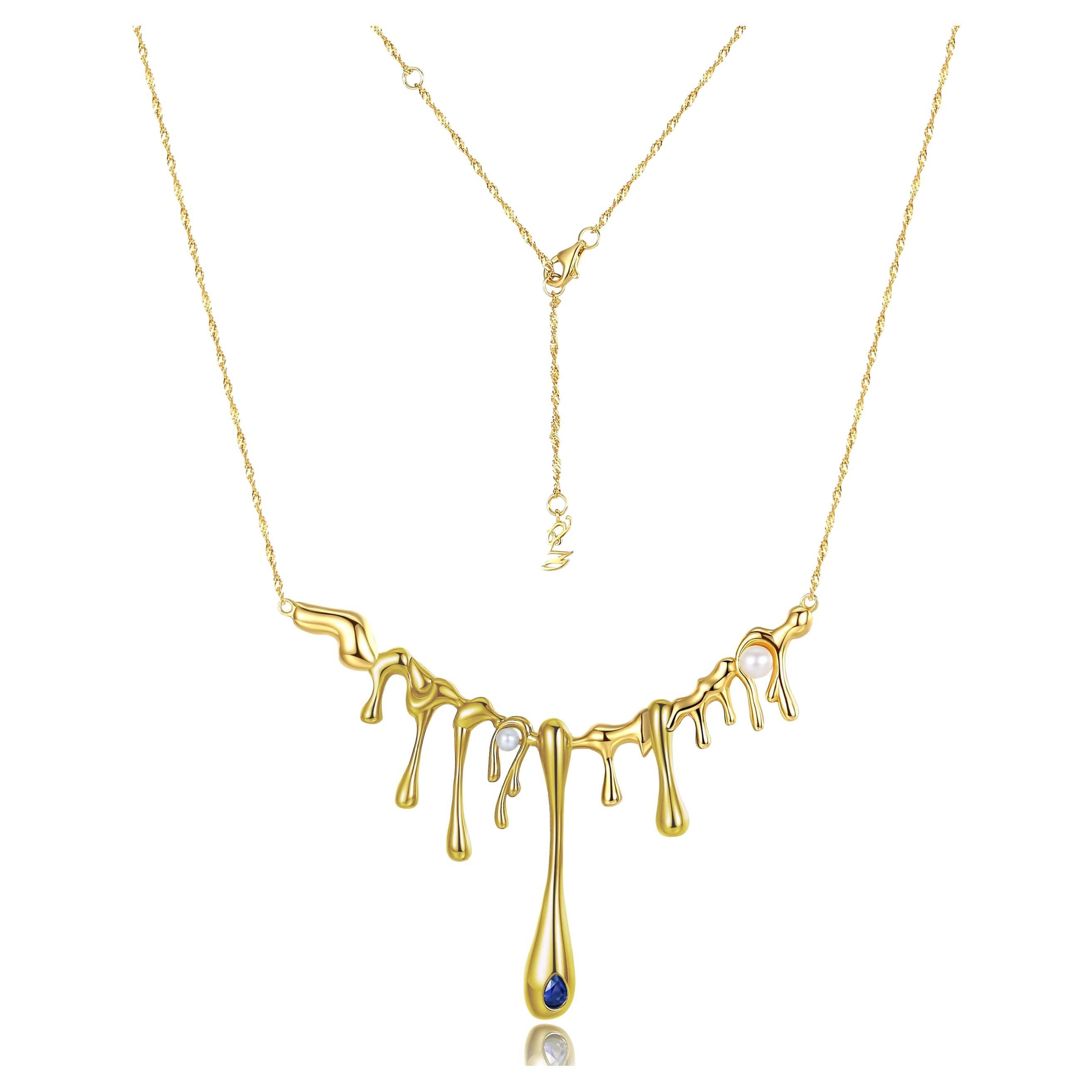 Yesterday's Tomorrow - Complicated dropping necklace gold-gold For Sale