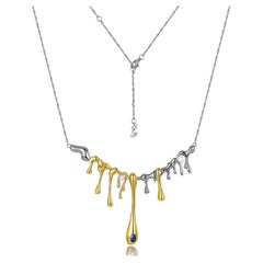 El mañana de ayer - Collar de gota complicada oro-plata