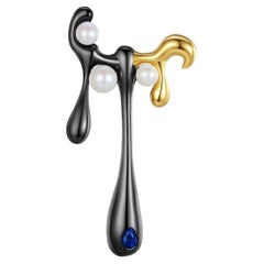 Yesterday
s Tomorrow - Dropping earrings Gold-Black