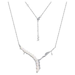 Yesterday's Tomorrow - Collar de perlas que fluyen plata-plata