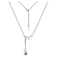 Yesterday's Tomorrow - Single dropped-down necklace silver