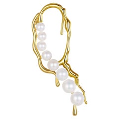 Yesterday's Tomorrow - Single oval earrings Gold-gold