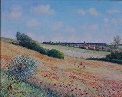 Champs aux Coquelicots  à Santeuil (Field of Poppies at Santeuil)