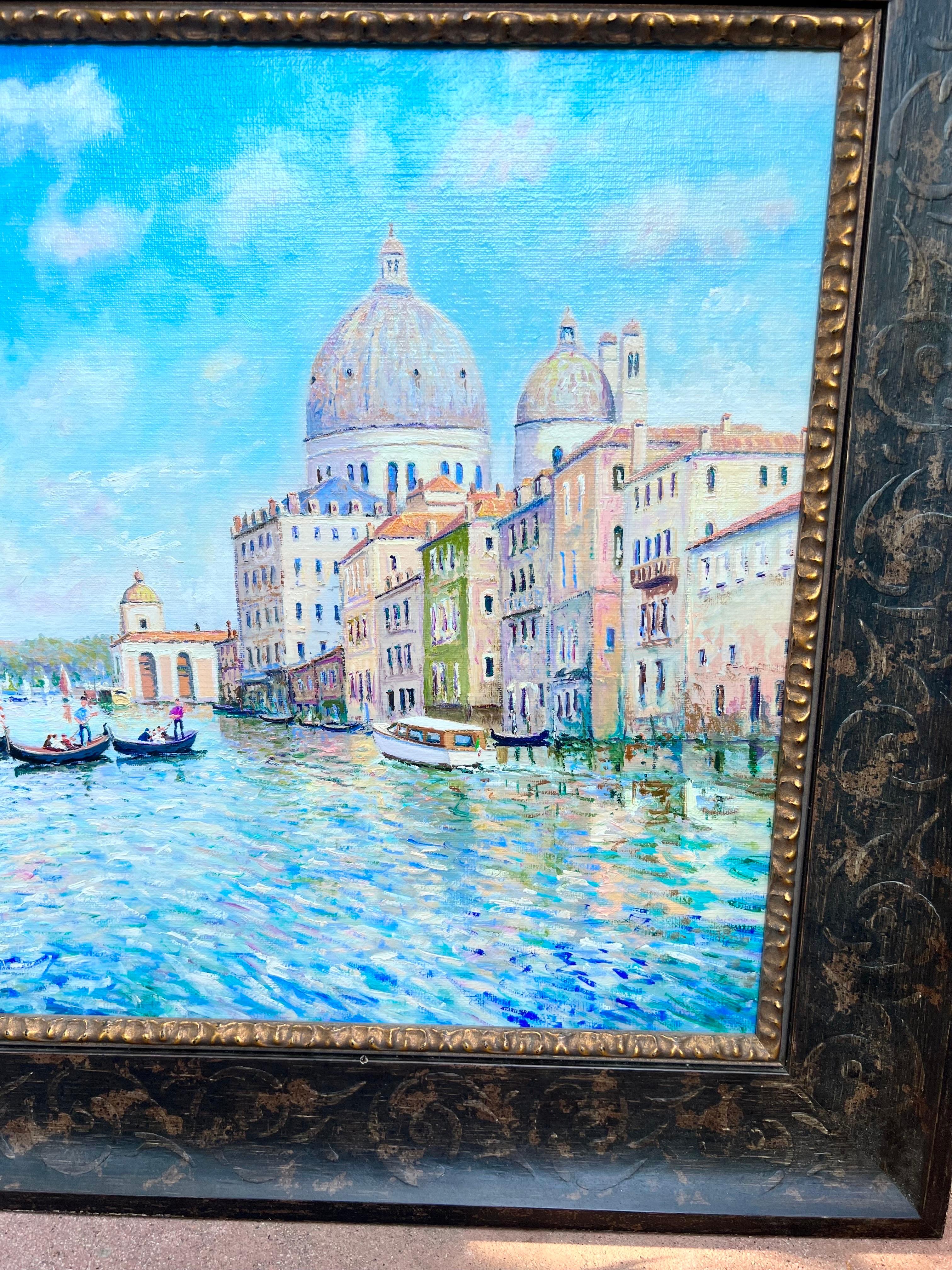 Der große Kanal in Venise. (Impressionismus), Painting, von Yetvart Kaprielian