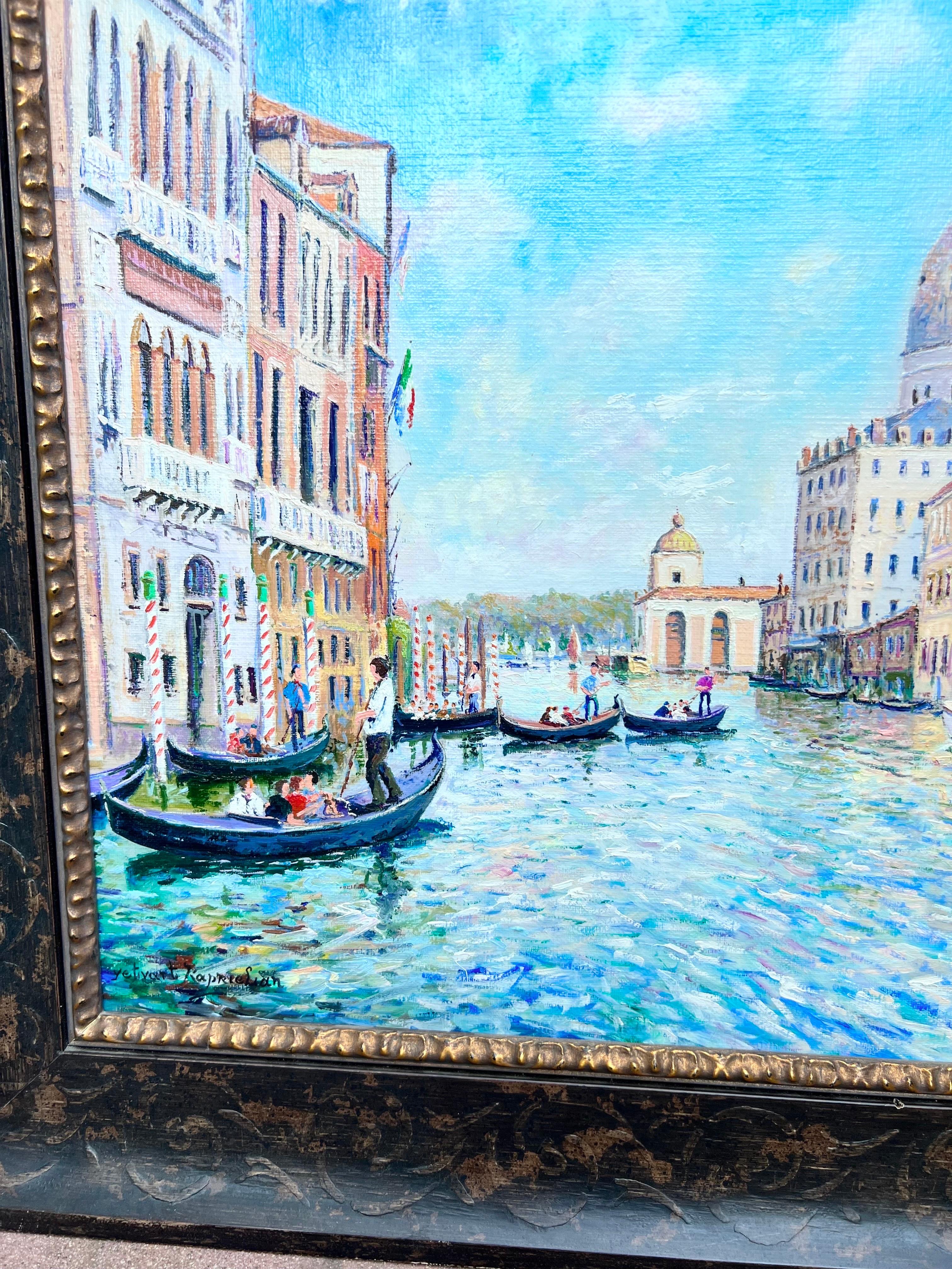 Der große Kanal in Venise. (Blau), Landscape Painting, von Yetvart Kaprielian