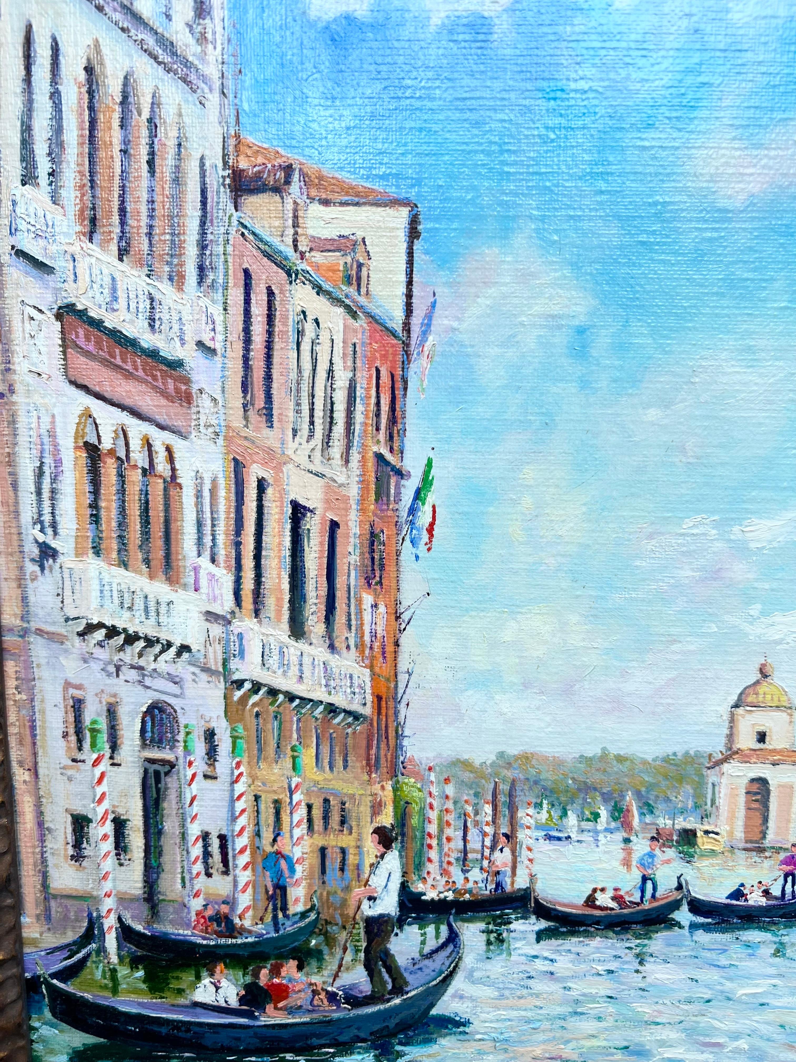 The Grand Canal in Venise. - Impressionist Painting by Yetvart Kaprielian