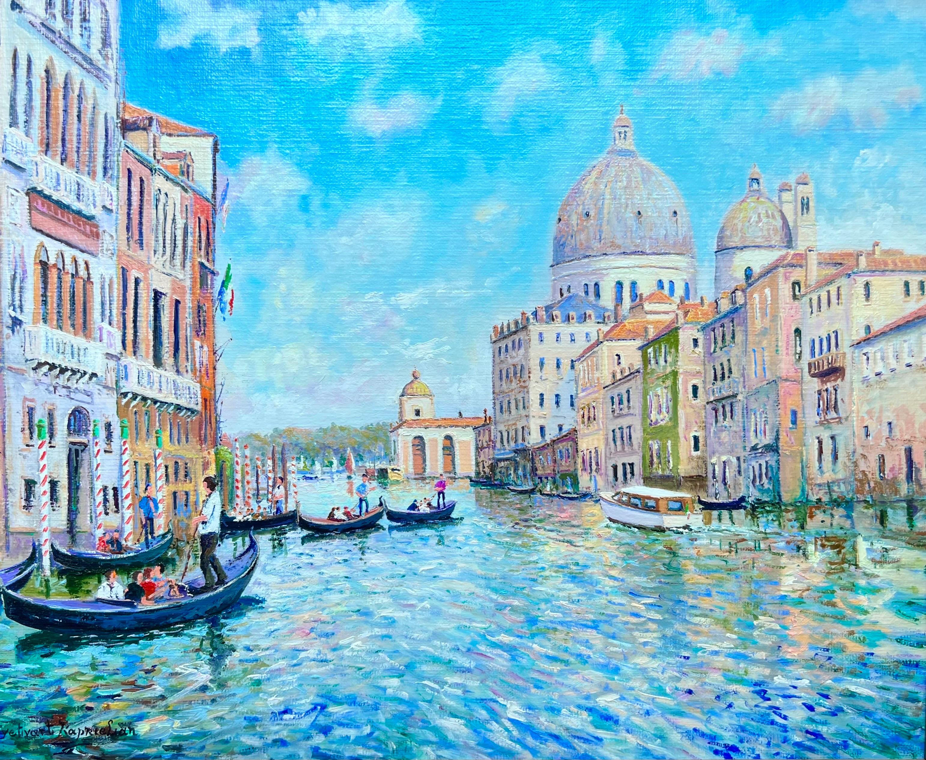 Yetvart Kaprielian Landscape Painting – Der große Kanal in Venise.