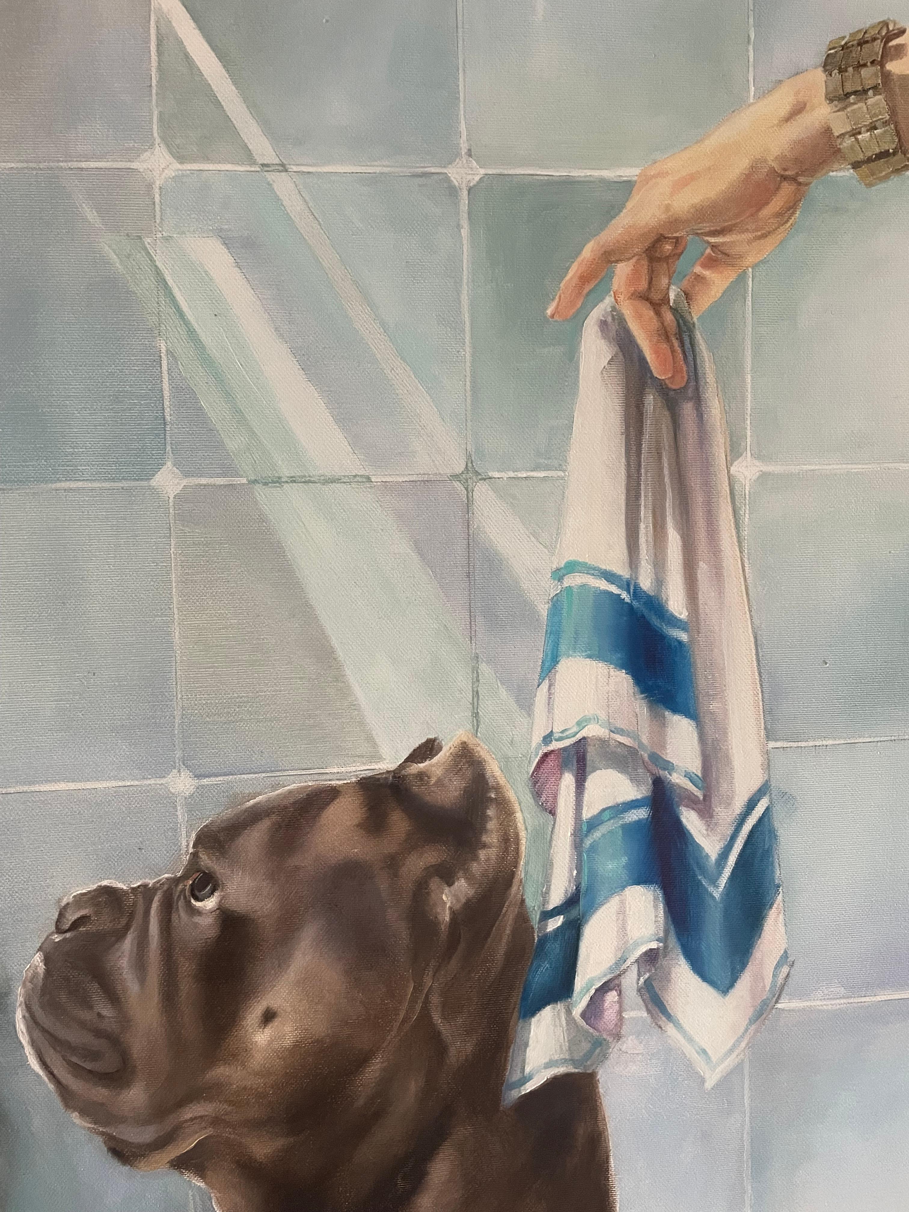 The subject of the painting’s story is inspired by thoughts about the structure of our world.Is it as obvious as our eyes can see?..