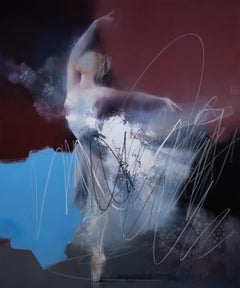 „Ballerina“, Gemälde 47" x 39" Zoll von Yevhenii Shapovalov
