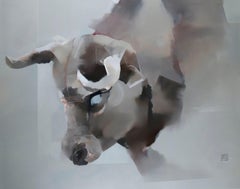 "Objeto de fuerza II" Pintura al óleo 43" x 55" pulgadas por Yevhenii Shapovalov