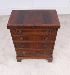 Yew Bachelors Chest Drawers Flip Top Georgian Revival