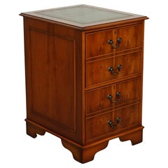 YEW GOLDEMBOSsed GRÜNE LEDER TOP FILLING CABINET MADE BY BRiGHTS OF NETTLEBED