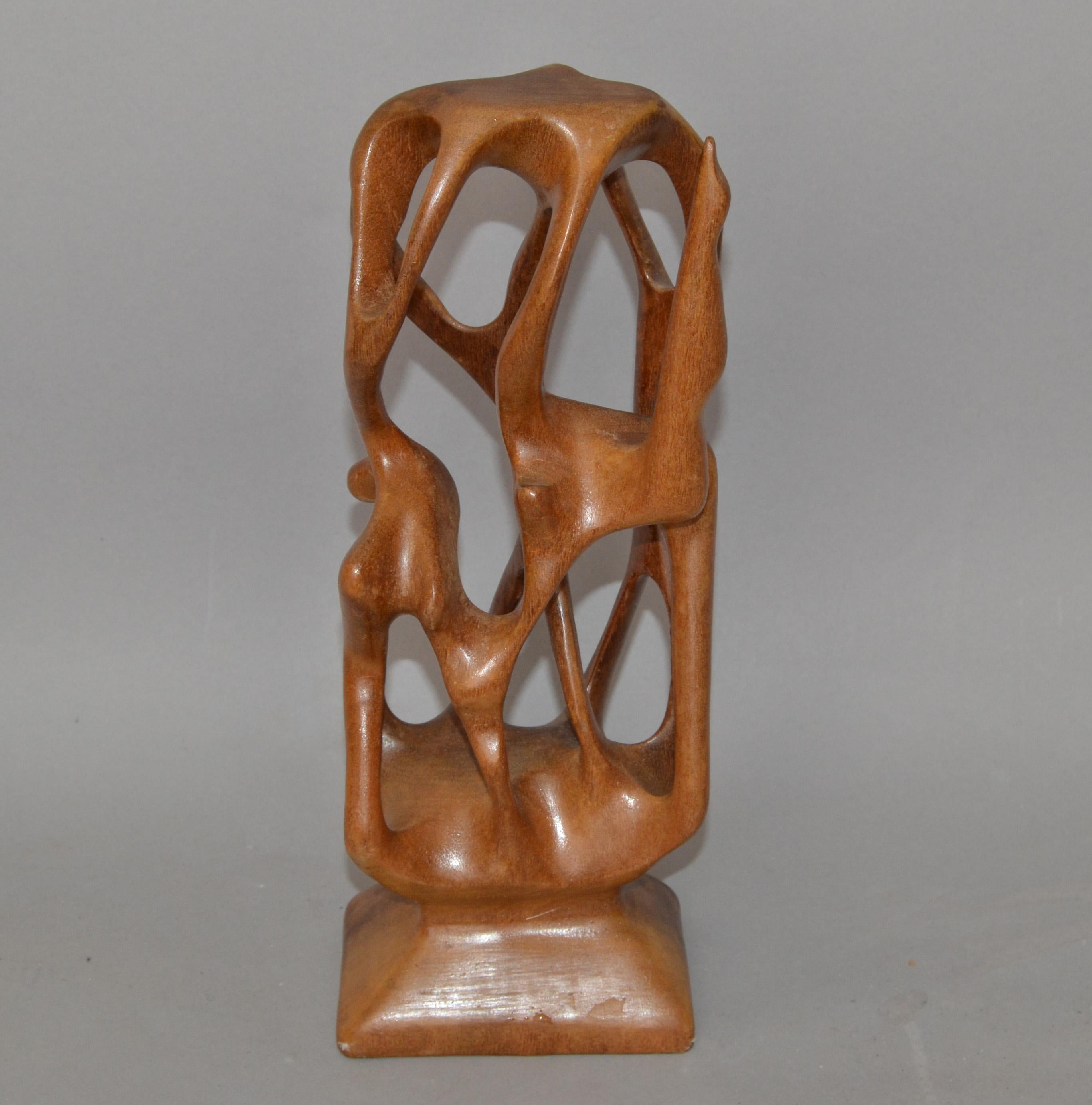 abstract wood carving