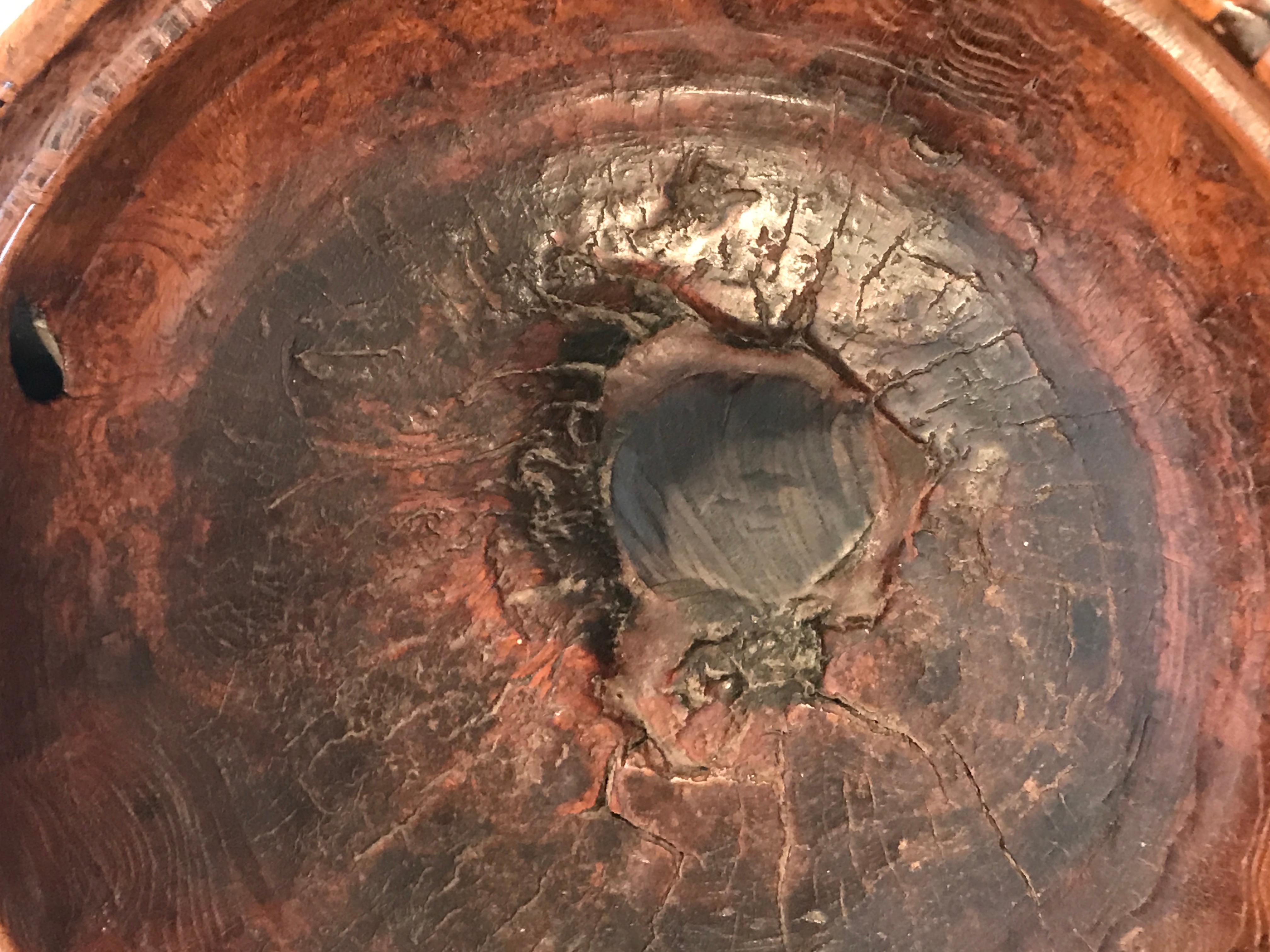 Mid-19th Century Yew Wood Burl Bowl, 19th Century