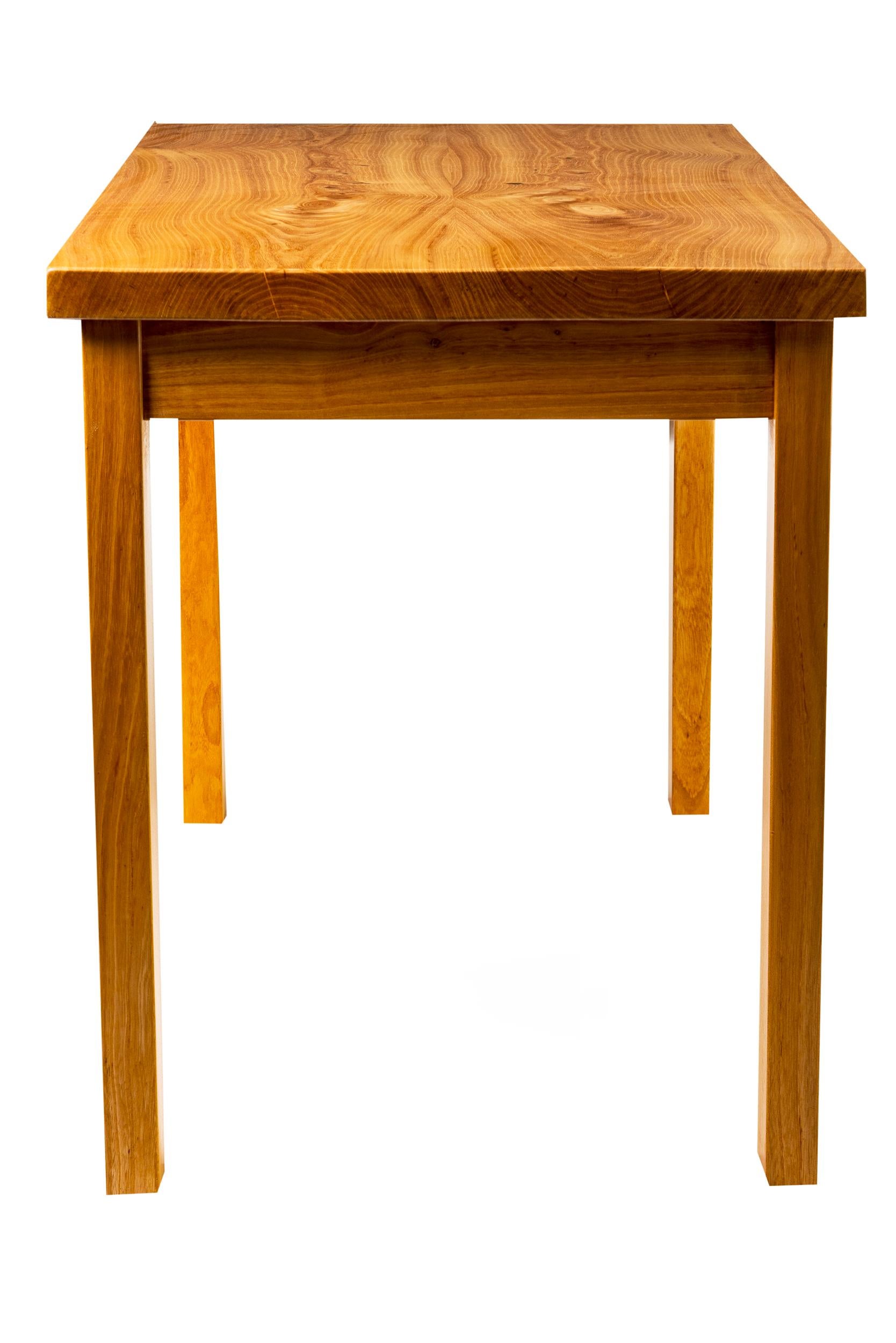 Arts and Crafts Yew Wood Center Table by Alan Peters, England, circa 1980 For Sale
