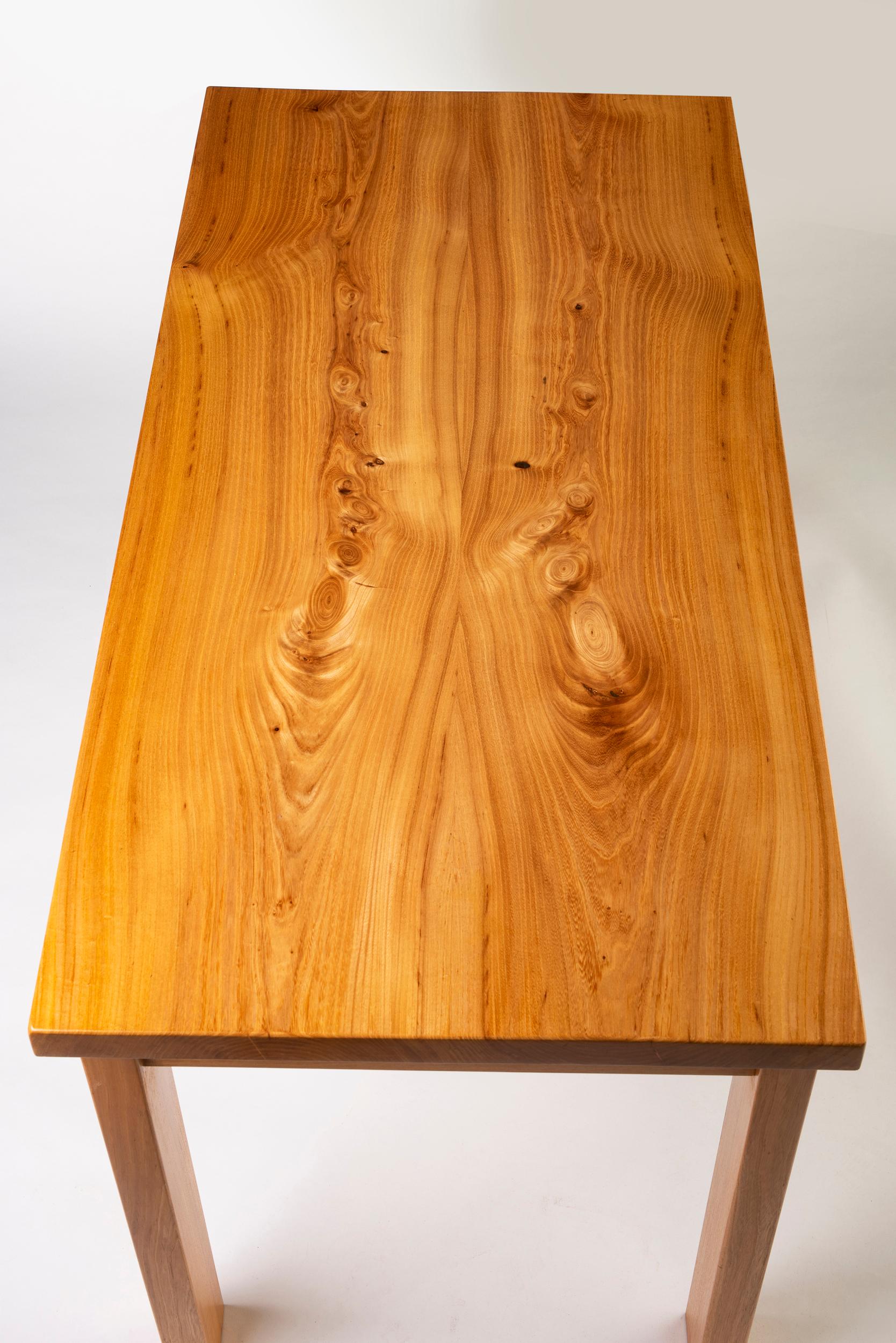 British Yew Wood Center Table by Alan Peters, England, circa 1980 For Sale