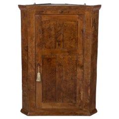 Yew Wood Corner Cupboard