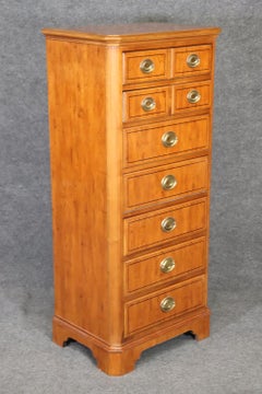 Yew Wood Drexel Yorkshire Collection English Georgian Lingerie Chest Dresser