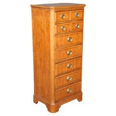 Yew Wood Drexel Yorkshire Collection English Georgian Lingerie Chest Dresser