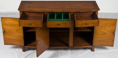 Yew Wood Three-Door Console Credenza or Sideboard