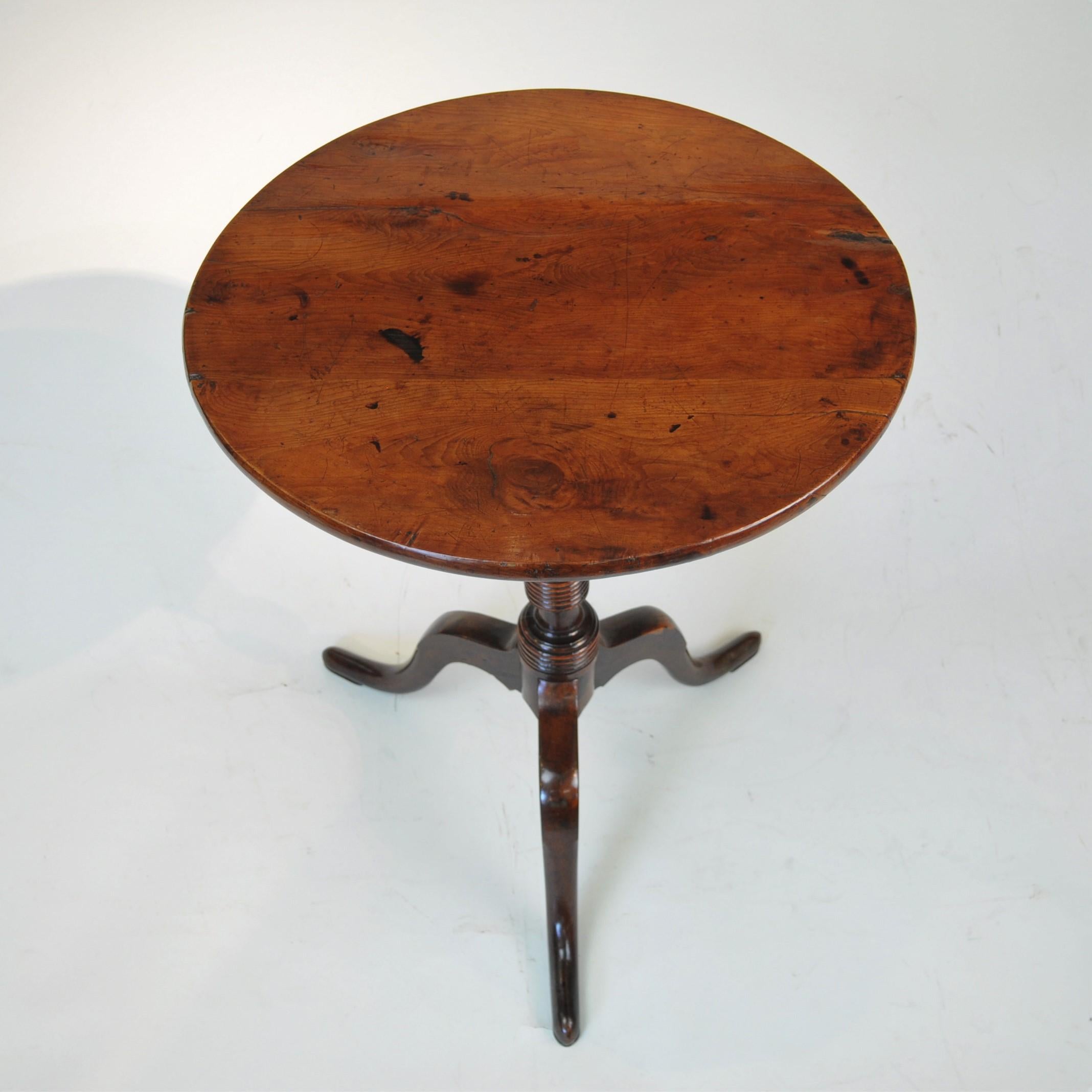 George III Yew Wood Tripod Table For Sale