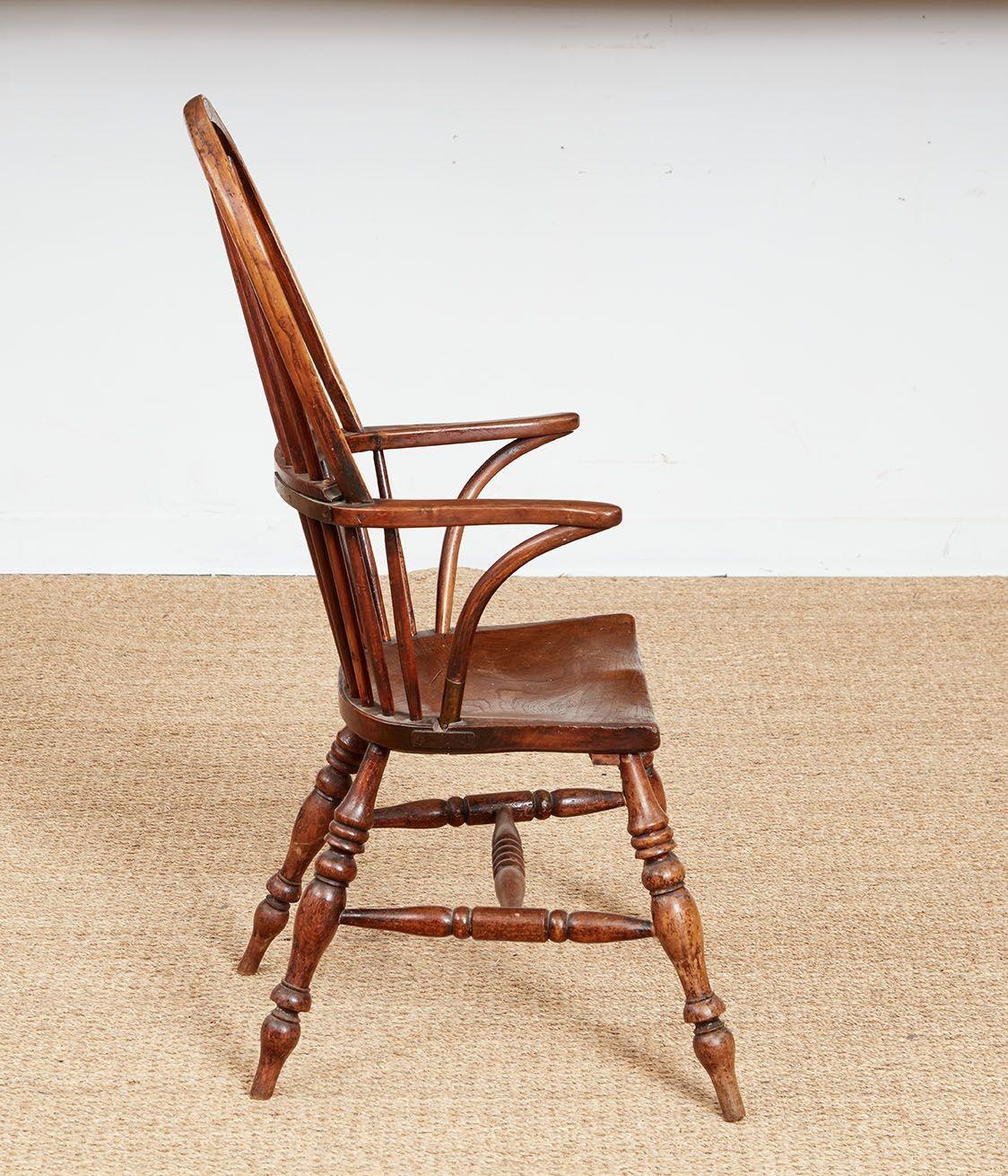 Anglais Fauteuil Windsor en bois d'if en vente