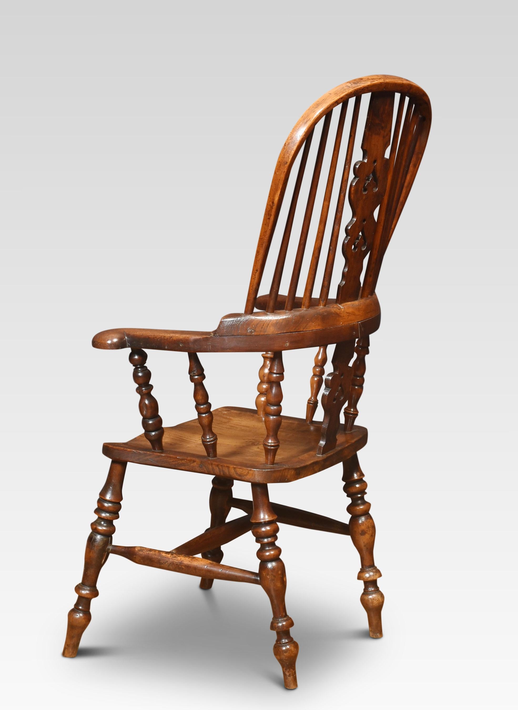19th Century Yew wood Windsor armchair