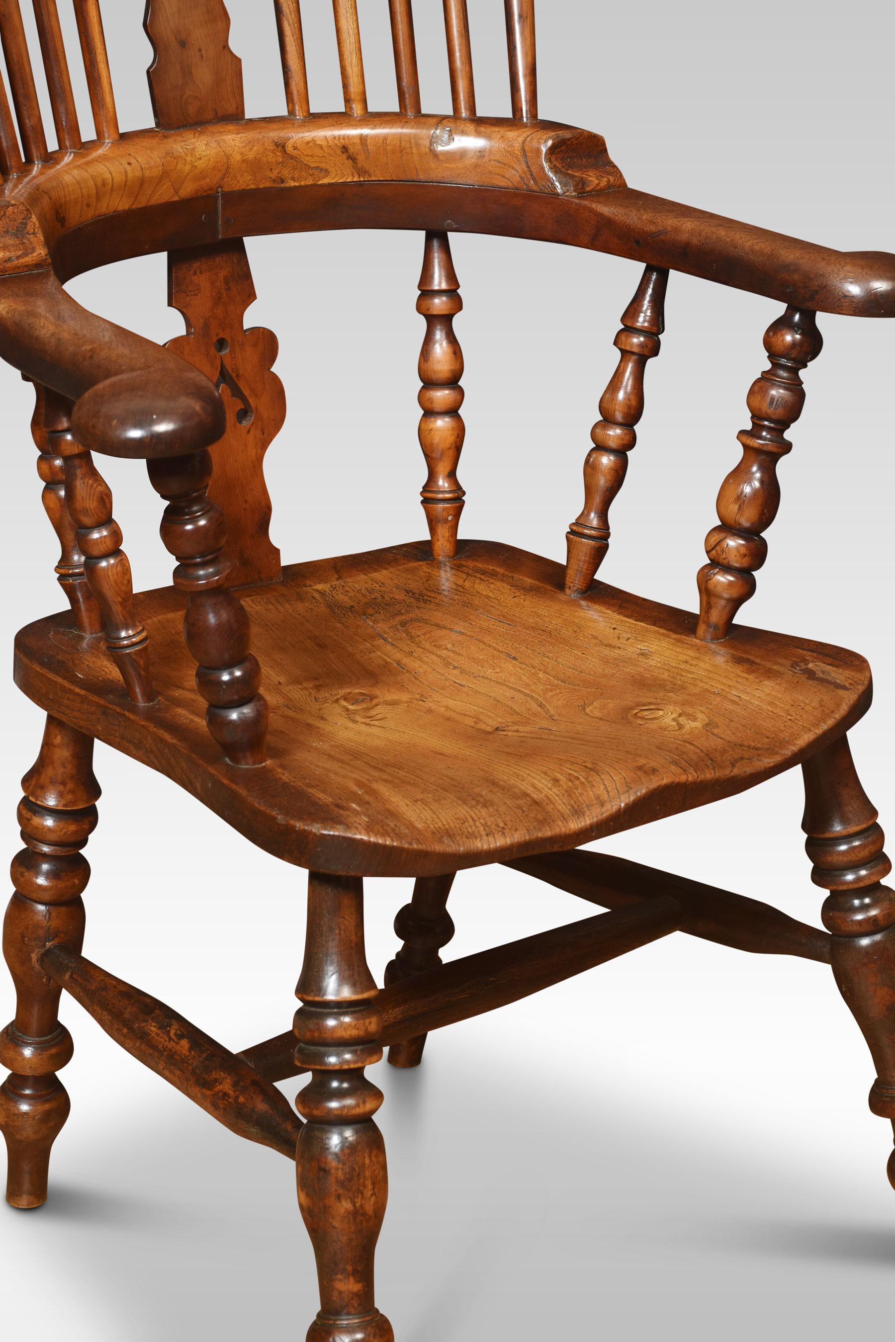 Ash Yew wood Windsor armchair For Sale