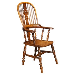 Antique Yew wood Windsor armchair