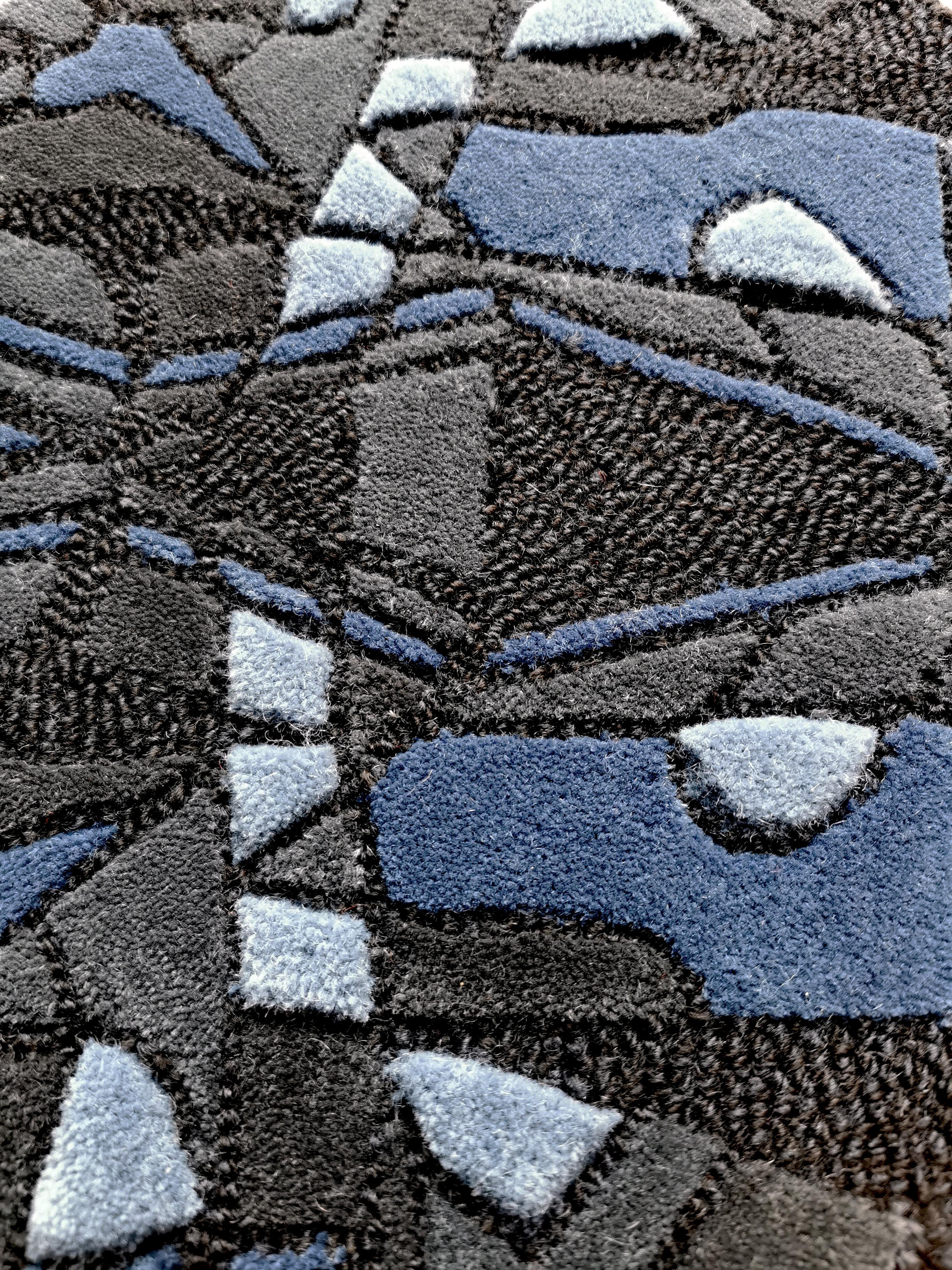 Post-Modern Yggdrasil Blue Rug by Volver Studios For Sale