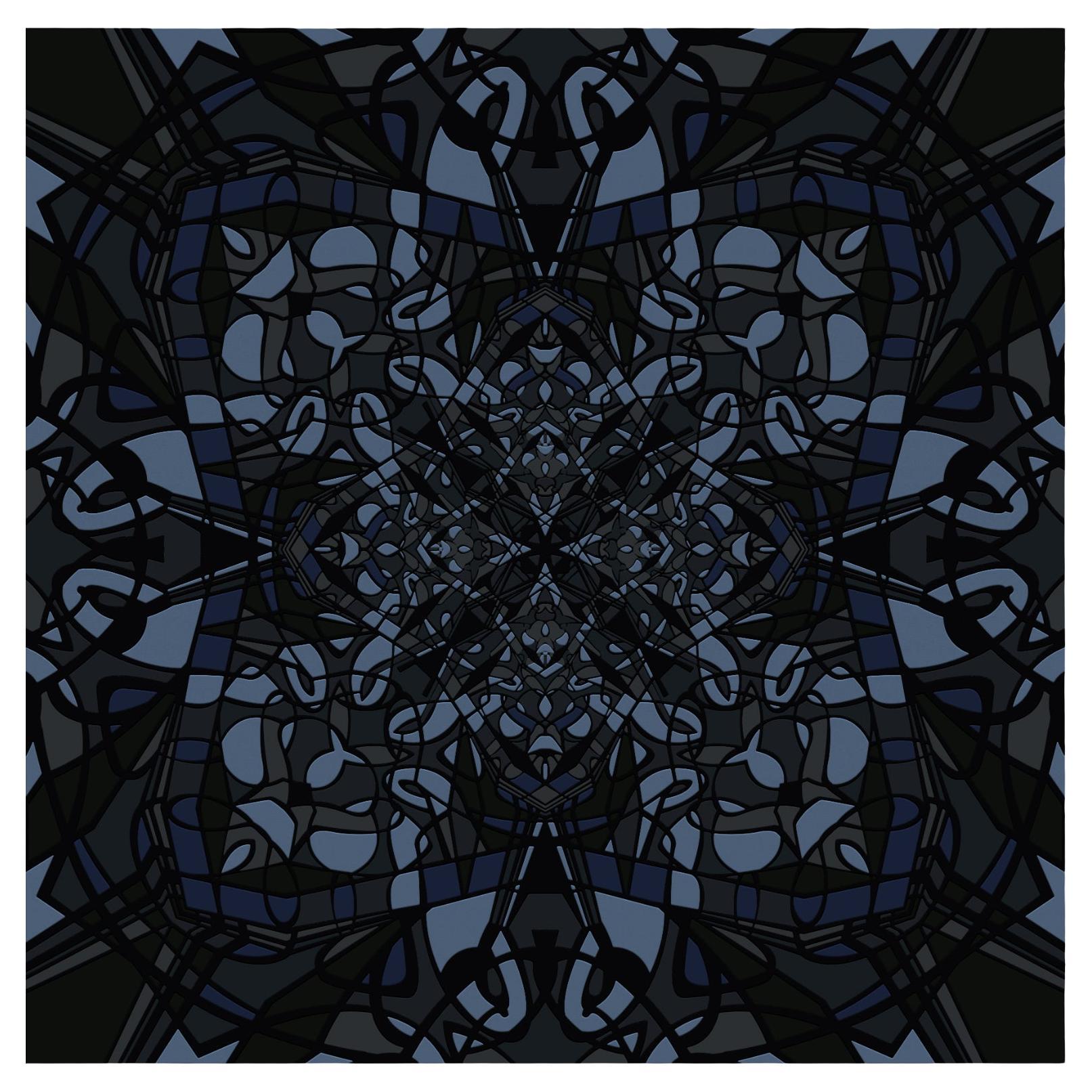 Yggdrasil Blue Rug by Volver Studios