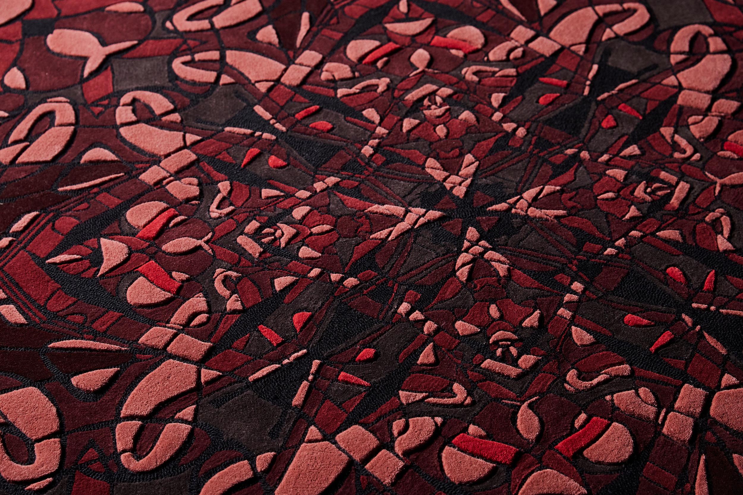 Yggdrasil Red Rug by Volver Studios In New Condition For Sale In Geneve, CH