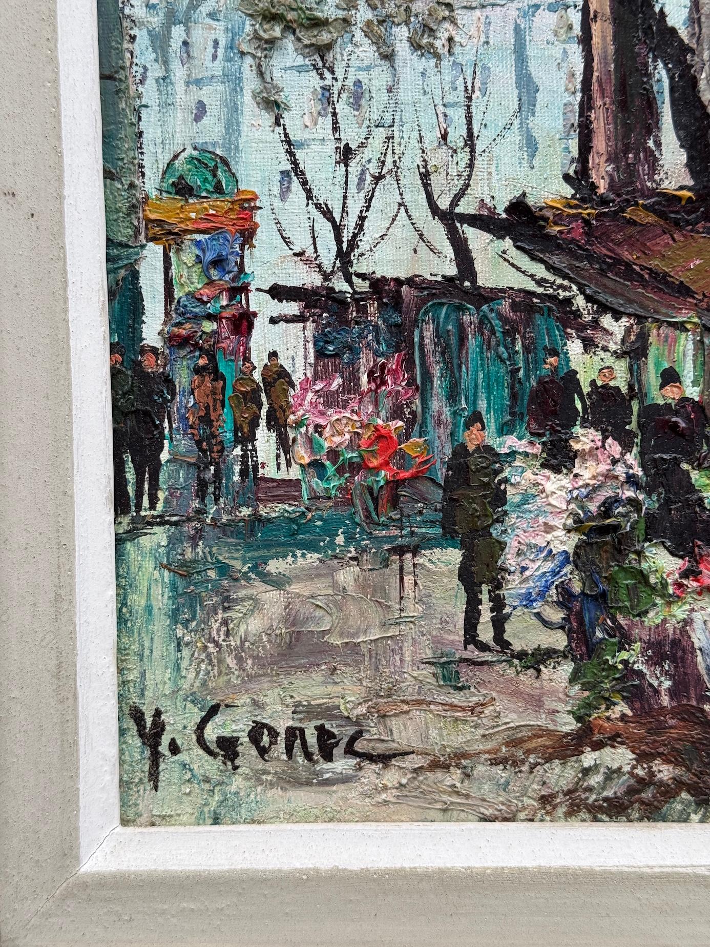 Impressionistische französische Ansicht von La Madeleine Paris, Frankreich, Mitte des Jahrhunderts – Painting von Y.Gonez
